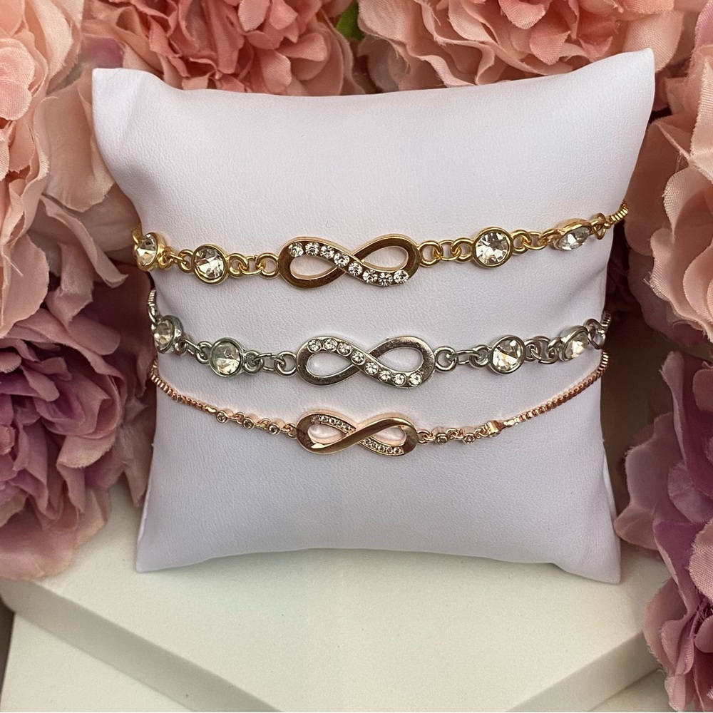 Glam Crystal Infinity Bracelet - Picture 5 of 16